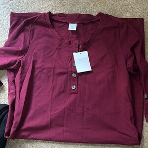 NEW NWT Lou Lou The Everyday Dress Maternity Stretch 3/4 Sleeve X…